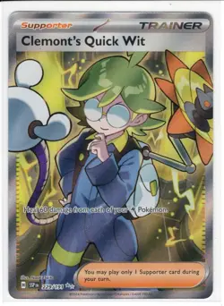 Pokemon TCG - SSP EN - Clemont's Quick Wit - 229/191 - Full Art Ultra Rare - Image 1