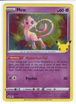 Pokemon TCG - Celebrations - Mew - 011/025 - Holo Rare - Image 1