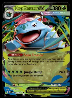 MEGA VENUSAUR EX - 003/132 Double Rare Mega Evolution Pokemon NM - Image 1
