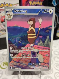 Pokemon TCG - S&V - White Flare - Watchog 153/086 - Illustration Rare - NM - Image 1