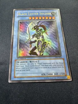 Yu-Gi-Oh Black Luster Soldier 1st Edition Ultra Rare Card TCG SYE-024 LP+ #1 C - Image 3