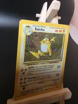 Pokemon TCG Raichu 14/102 - English Base Set Holo Rare Card MP - Image 2