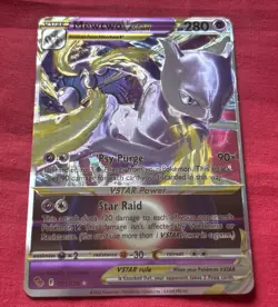 Mewtwo VSTAR Holographic Shiny Card Iridescent Custom Holo Card - Image 1