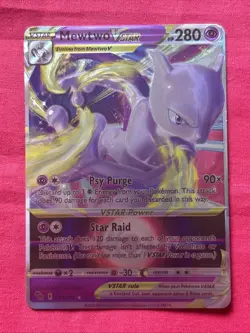 Mewtwo VSTAR Holographic Shiny Card Iridescent Custom Holo Card - Image 2