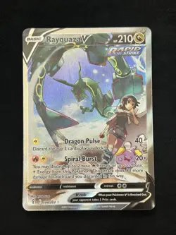 Pokemon TCG Rayquaza V Full Alt Art 194/203 SWSH07: Evolving Skies Holo NM - Image 1