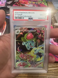 Pokemon Ivysaur Illustration Rare Me01: Mega Evolution Holo 134/132 PSA 10 - Image 3