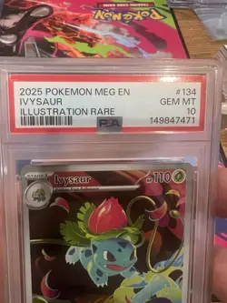 Pokemon Ivysaur Illustration Rare Me01: Mega Evolution Holo 134/132 PSA 10 - Image 4