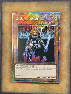 Yugioh D.D. Warrior Lady RA03-EN129 Platinum Secret Rare 1st Ed NM - Image 1