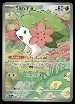 Pokemon Cards Shaymin 185/182 Destined Rivals Illustration Rare NM - Image 1