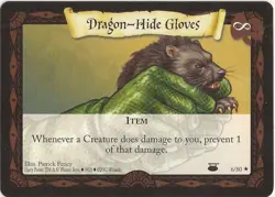 Harry Potter Diagon Alley TCG - Rare "Dragon-Hide Gloves" Card #6/80 - Image 1