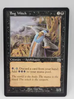 Bog Witch Mercadian Masques LP MTG Black Creature Spellshaper - Image 1