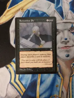 Bottomless Pit MTG Stronghold Uncommon Black Enchantment Slightly Played x1 BP3 - Image 1