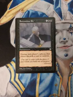 Bottomless Pit MTG Stronghold Uncommon Black Enchantment Slightly Played x1 BP3 - Image 2