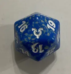 MTG Magic Avacyn Restored Blue Promo Spin Down Life Counter d20 Fat Bundle Die - Image 1