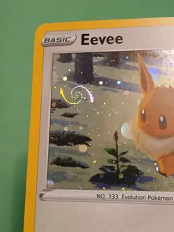GALAXY SWIRL Pokemon Eevee SWSH 190 Holo Black Star Promo - Image 1