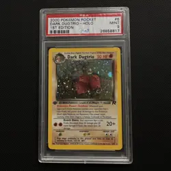 2000 Pokemon Team Rocket First Edition Dark Dugtrio Holo #6/82 PSA 9 - Image 1