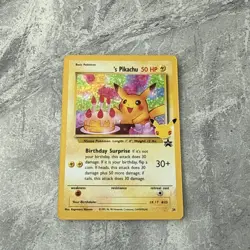 Pokemon Birthday Pikachu 24 Holo Black Star Promo Celebrations pack fresh NM - Image 4