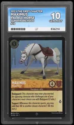 Disney Lorcana The First Chapter Maximus Super Rare Holo Ace 10 - Image 3