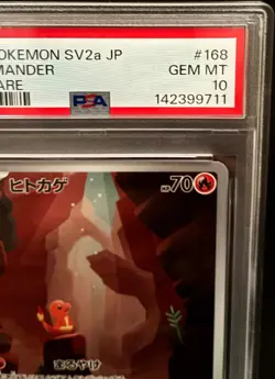 PSA 10 Charmander AR 168/165 SV2a Pokemon Card 151 Japanese 2023 - Image 4