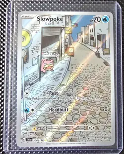 Pokemon Slowpoke 204/198 Scarlet Violet Holo Rare Illustration Card - Image 1