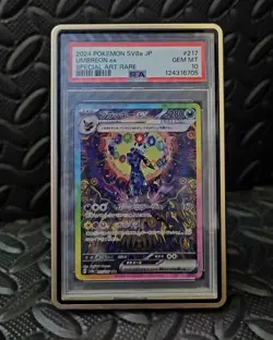 Pokemon Umbreon ex 217/187 Sv8a Terastal Fest Ex Special Art Rare Holo PSA 10 JP - Image 2