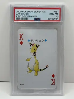 2000 Pokemon Silver Ampharos King Of Diamonds PSA 10 - Image 1