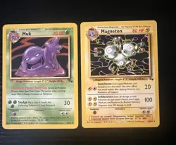 1999 Pokemon Fossil 2 Card Lot - Magneton #26 Muk #28 Vintage - Image 1
