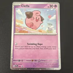 Pokemon TCG Cleffa SVP 095 Cosmo Holo Promo - Image 1