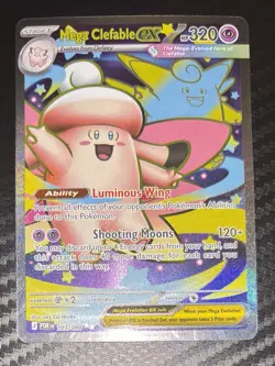 POKEMON TCG Perfect Order MEGA CLEFABLE EX IR Illustration Full Art Card 103/088 - Image 1