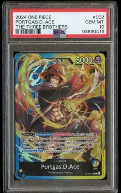 2024 One Piece English PORTGAS D. ACE The Three Brothers ST13-002 - PSA 10 - Image 1