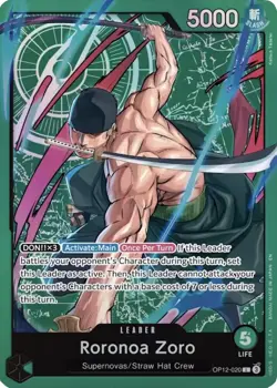 RORONOA ZORO (ZORO DECK) OP12-020 LEADER LEARN TOGETHER DECK SET ONE PIECE NM/M - Image 1