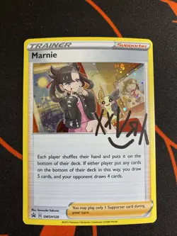 Marnie SWSH120 Sword & Shield Black Star Promo Holo Pokemon Card - Near Mint - Image 1