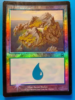 MTG 1x FOIL Island # 336 Mercadian Masques Magic the Gathering Card x1 HP - Image 1