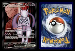 Team Rocket's Mewtwo ex 213/182 Ultra Rare Destined Rivals Pokemon Card - Image 1