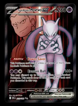 Team Rocket's Mewtwo ex 213/182 Ultra Rare Destined Rivals Pokemon Card - Image 2