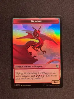 DRAGON // FOOD (0019) DOUBLE-SIDED TOKEN FOIL - MTG - Rocha NM/M - Image 1