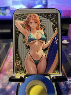 Goddess Story Metal Card Serialized Anime Waifu Random # Nami - Image 1
