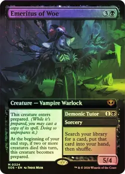 Emeritus of Woe Foil Extended Art Secrets of Strixhaven NM MTG - Image 1