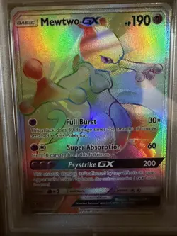 Pokemon Mewtwo GX Secret Rare Holo 76/73 Shining Legends 2017 PSA 10 - Image 3