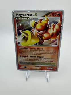 Pokemon Magmortar LV.X Mysterious Treasures Holo 123/123 Ultra Rare 130 HP - Image 1