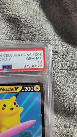 Pokemon 2021 Surfing Pikachu V 021 25th Anniversary Japanese GEM MINT PSA 10 - Image 3
