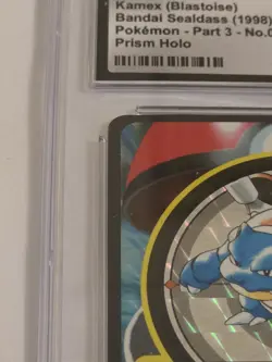 CGC 10 Blastoise Sealdass Prism #9 1998 Pokemon Kamex Gem Mint POP 7 - Image 4