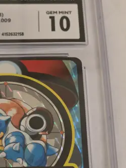CGC 10 Blastoise Sealdass Prism #9 1998 Pokemon Kamex Gem Mint POP 7 - Image 5