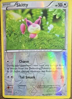 Pokemon Skitty 113/160 XY Primal Clash Reverse Holo Common 50 HP 2015 - Image 1