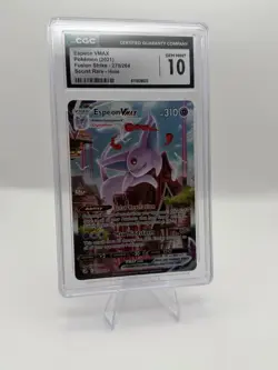 CGC GEM MINT 10 Pokemon TCG Espeon VMAX 270/264 Fusion Strike Secret Rare Holo - Image 1