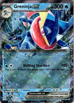 GRENINJA EX 41/142 DOUBLE RARE STELLAR CROWN POKEMON NM/M - Image 1