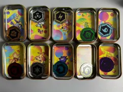 EMPTY Pokemon 151 Mini Tin Set of 10 w/ Energy Coins & Art Cards - NO PACKS - Image 2