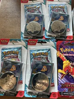 Lot Of 7 Pokemon Sealed Items Tin Journey Together 4X Scraggy Blisters - Image 2