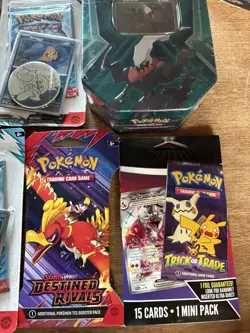 Lot Of 7 Pokemon Sealed Items Tin Journey Together 4X Scraggy Blisters - Image 3