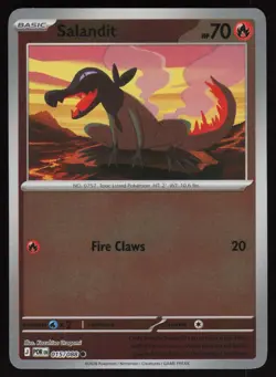 SALANDIT 015/088 COMMON PERFECT ORDER POKEMON REVERSE HOLO NM/M - Image 1